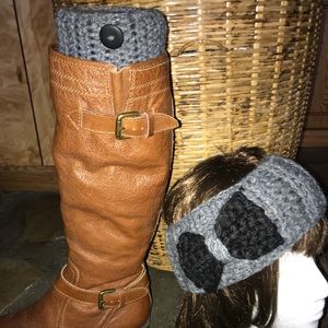 Boot cuffs and headband set